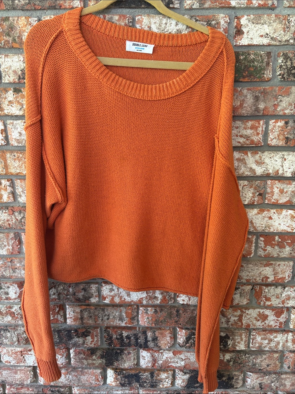 Double Zero Burnt Orange Crewneck Sweater